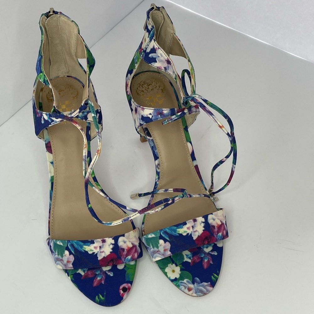 Vince Camuto Blue Floral Heels